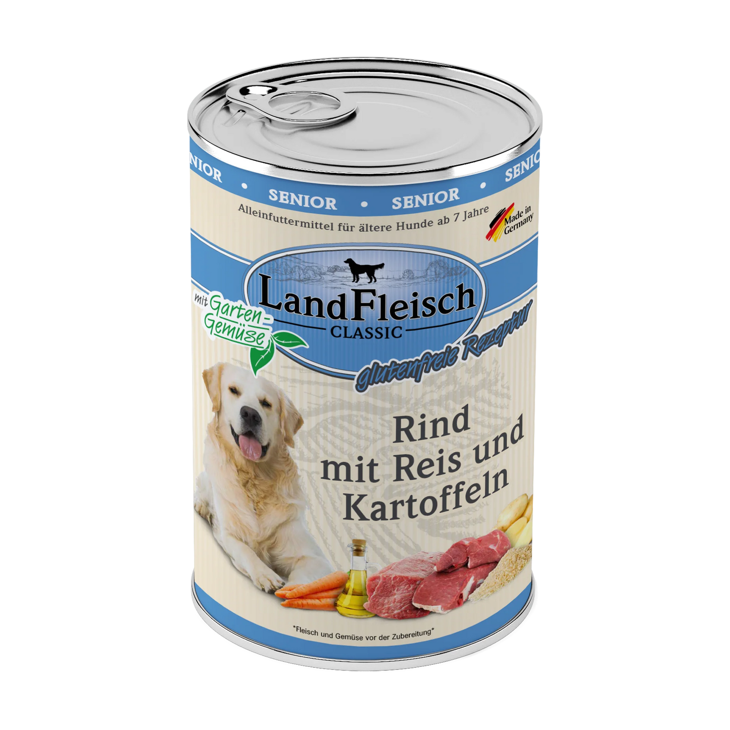 Landfleisch - Classic Senior Rind mit Kartoffeln mit Gartengemüse