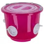 Kerbl - Futtereimer 12 Liter für Geflügel rosa transparent, mit 4 Futteröffnungen