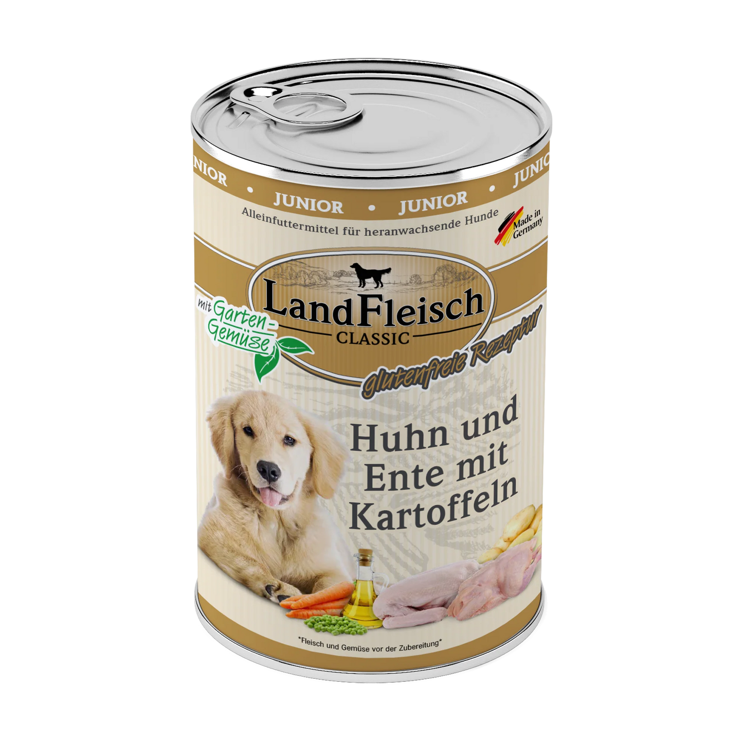 Landfleisch - Classic Junior Huhn, Ente und Kartoffeln mit Gartengemüse