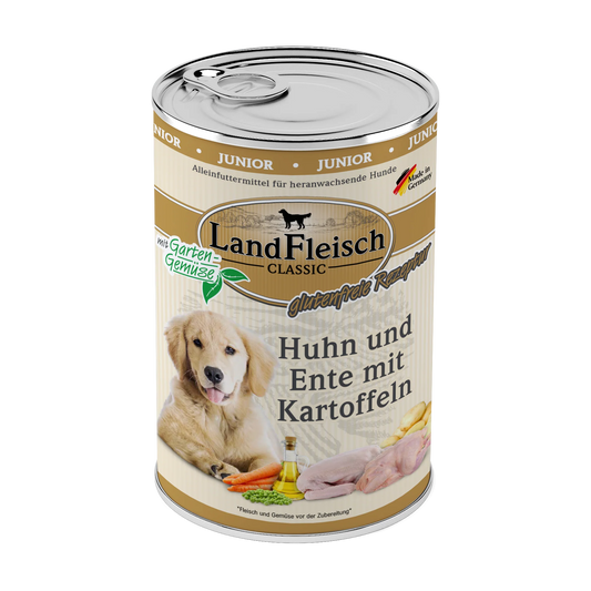 Landfleisch - Classic Junior Huhn, Ente und Kartoffeln mit Gartengemüse