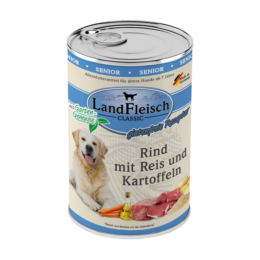 Landfleisch - Classic Senior Rind mit Kartoffeln mit Gartengemüse