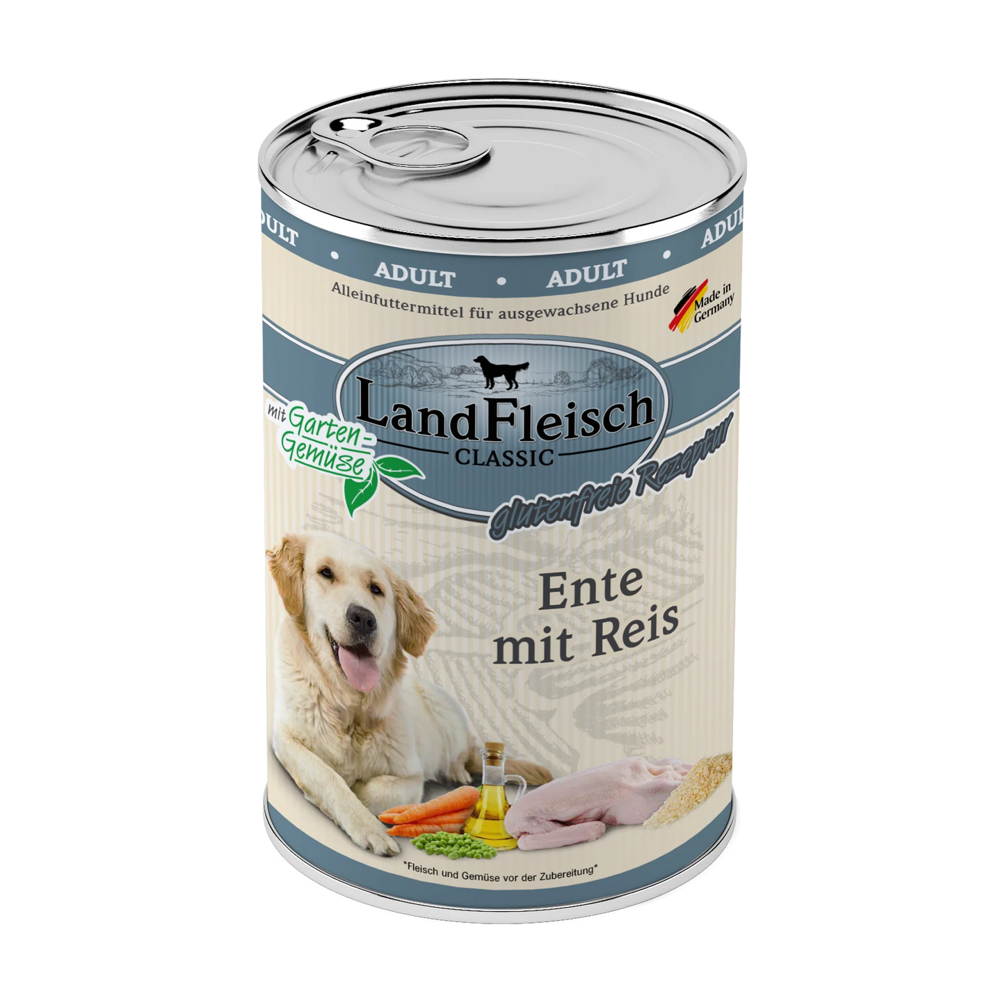 Landfleisch - Classic Ente mit Reis und Gartengemüse