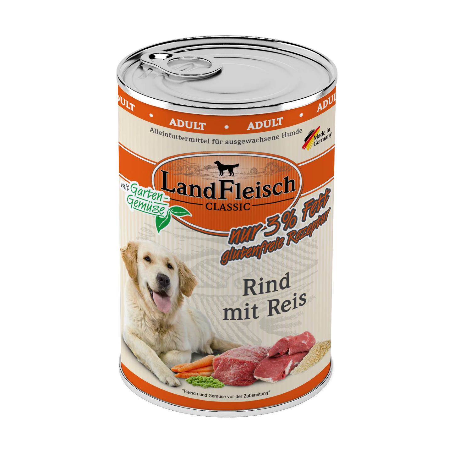 Landfleisch - Classic Rind mit Reis und Gartengemüse extra mager