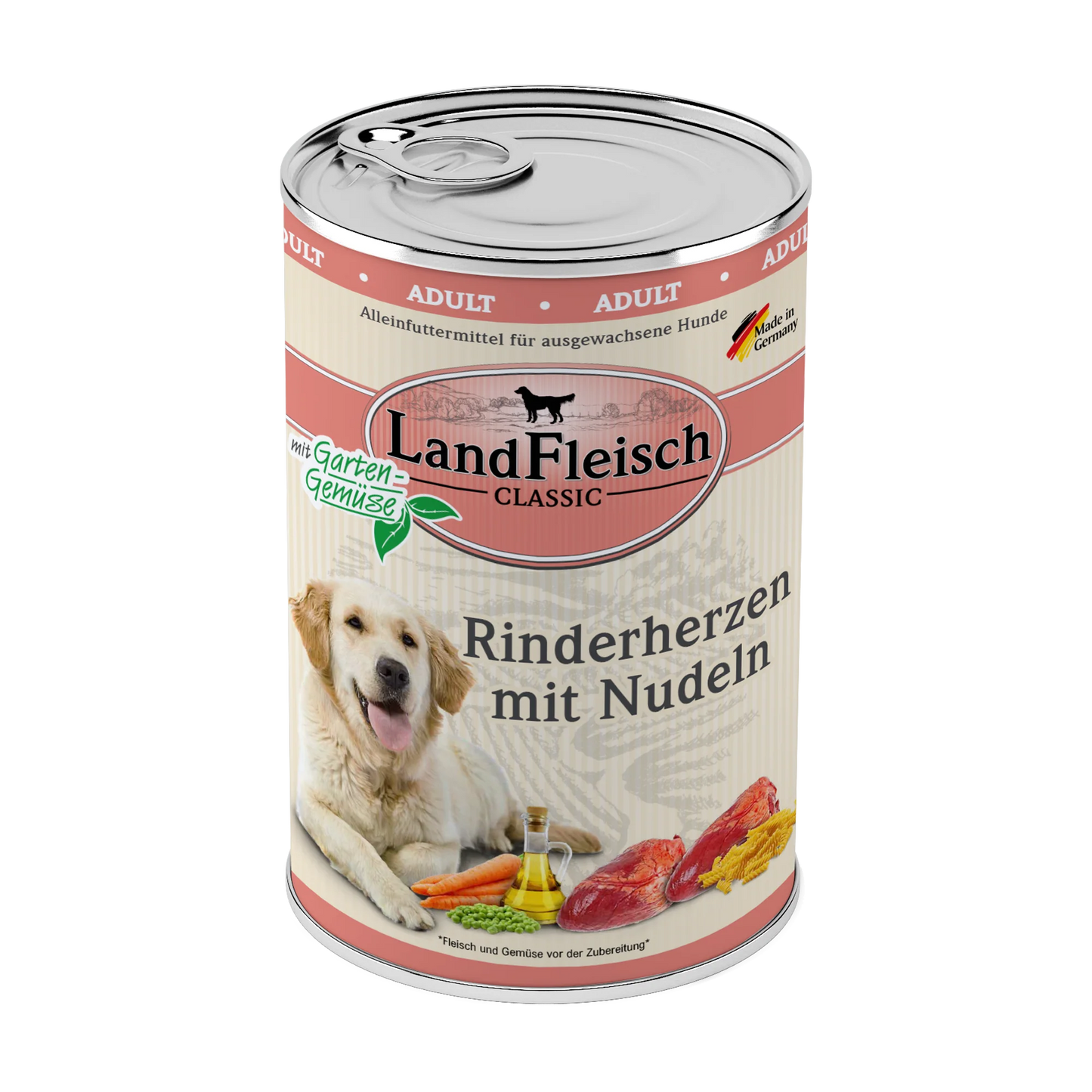 Landfleisch - Classic Rinderherz und Nudeln