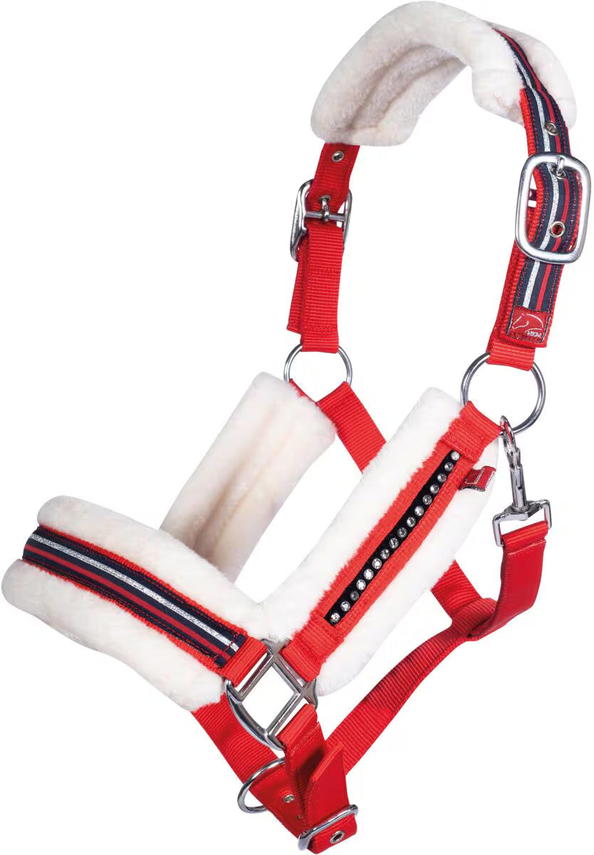 HKM - Equine Sports Style Halfter, rot, Vollblut