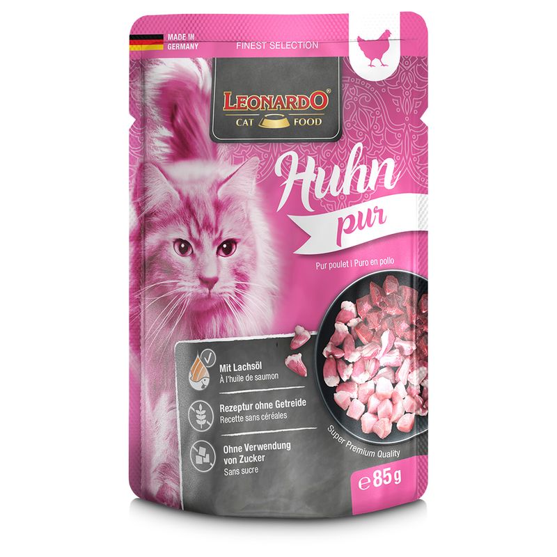 Leonardo Finest Selection Nassfutter Pur, Huhn 85 g
