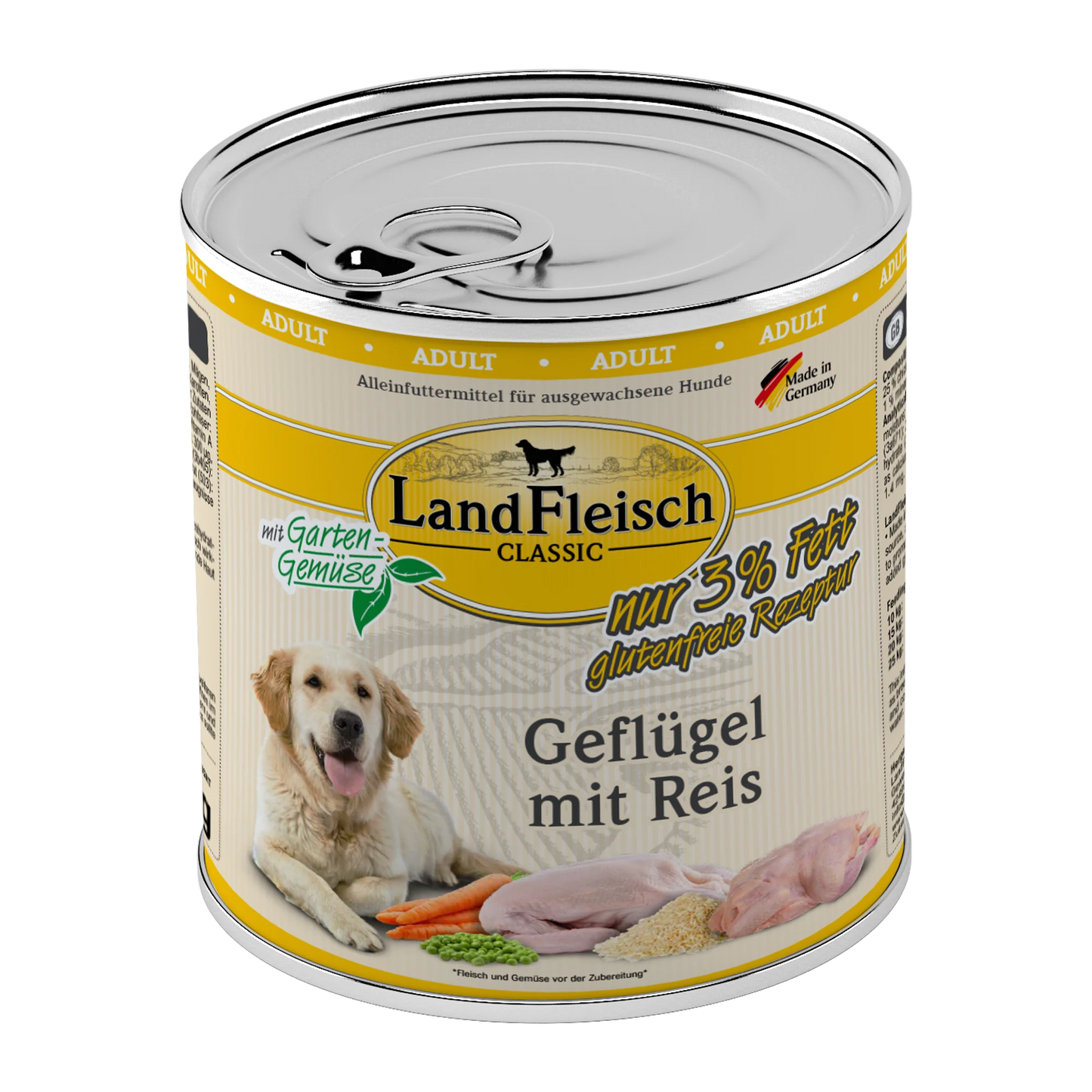 Landfleisch - Classic Geflügel und Reis, 800g
