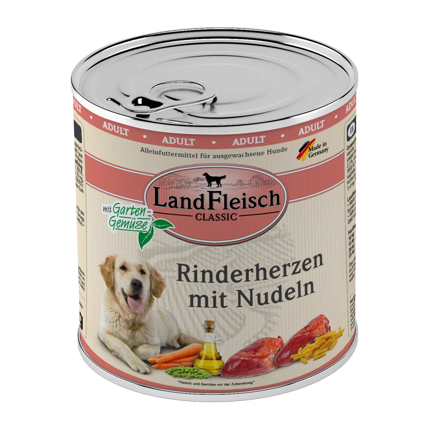 Landfleisch - Classic Rinderherz und Nudeln