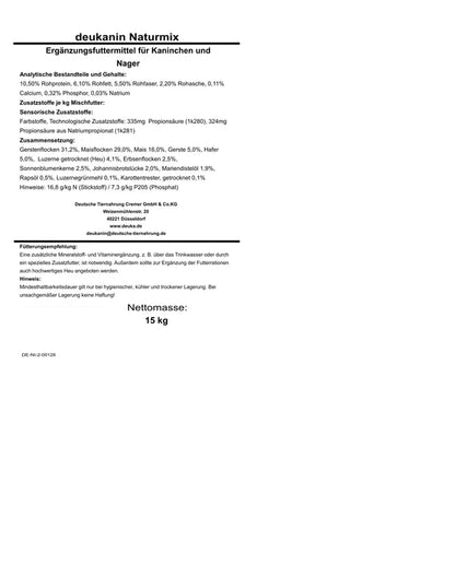 Deukanin - Naturmix, 15 kg