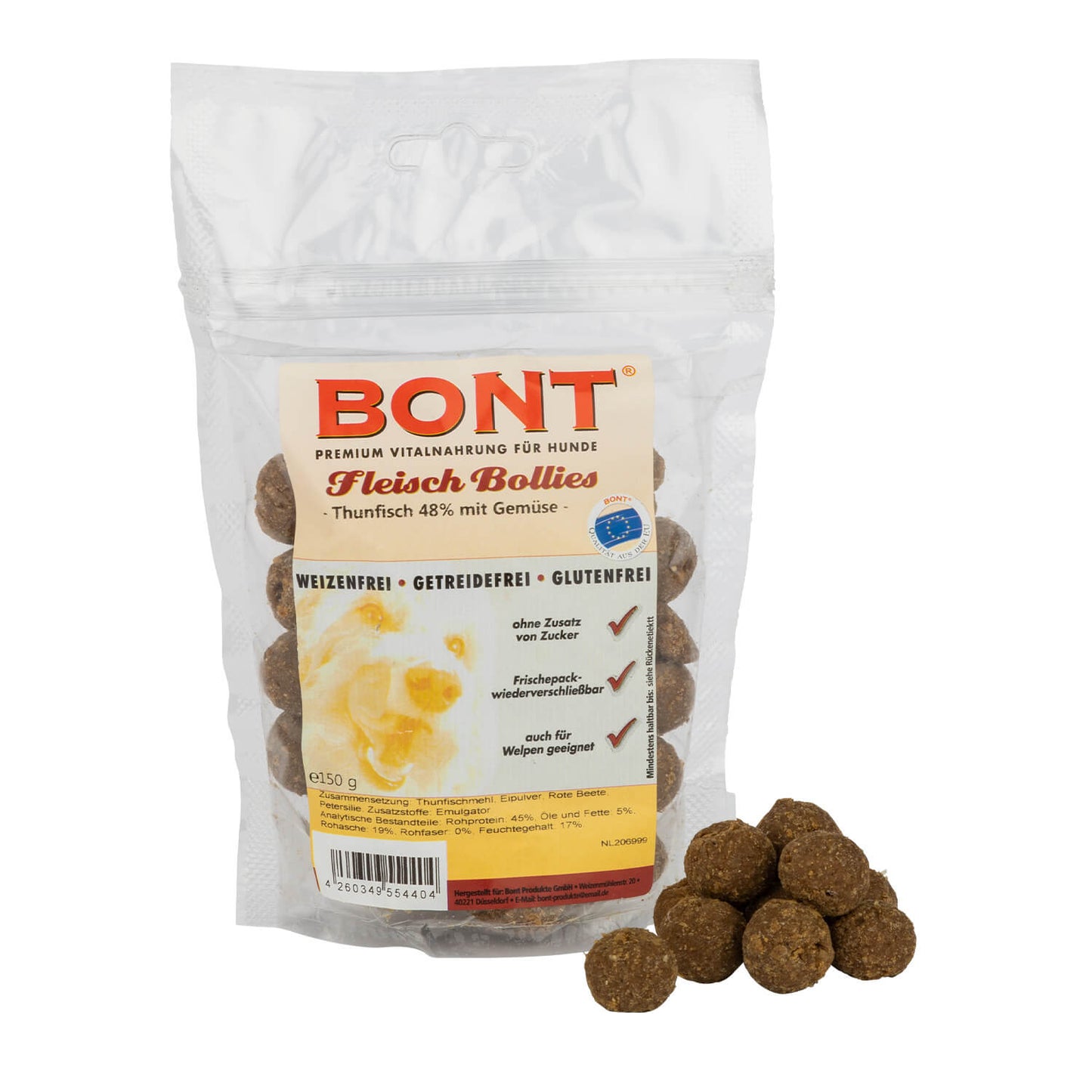 Bont - Fleisch Bollies Thunfisch und Gemüse, 150 g