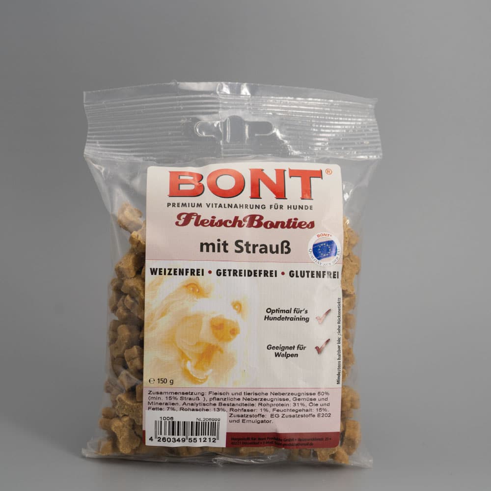 Bont - Fleisch Bonties mit Strauß, 150 g