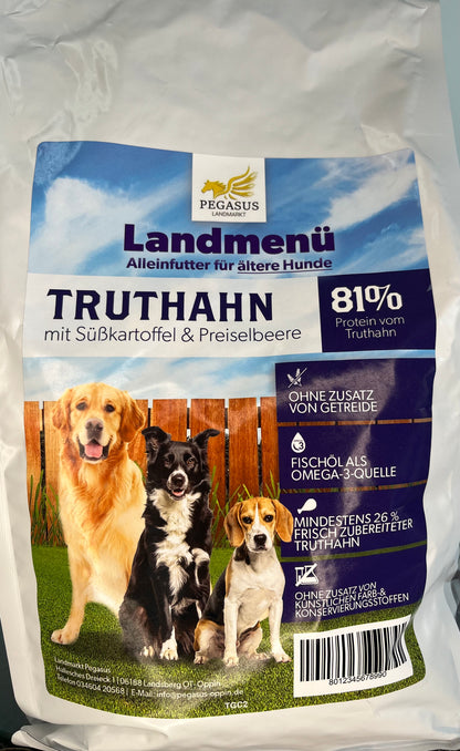 Landmenü - Truthahn mit Süßkartoffel und Preiselbeere