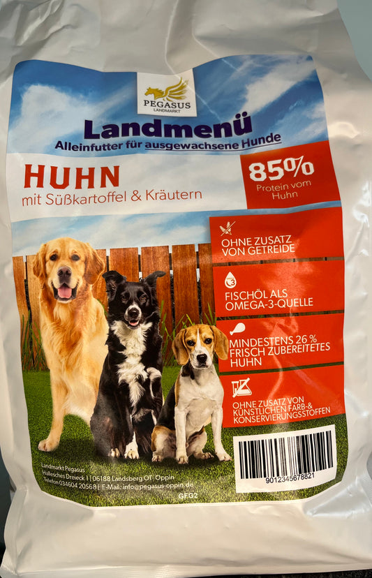 Landmenü - Huhn mit Süßkartoffel und Kräutern