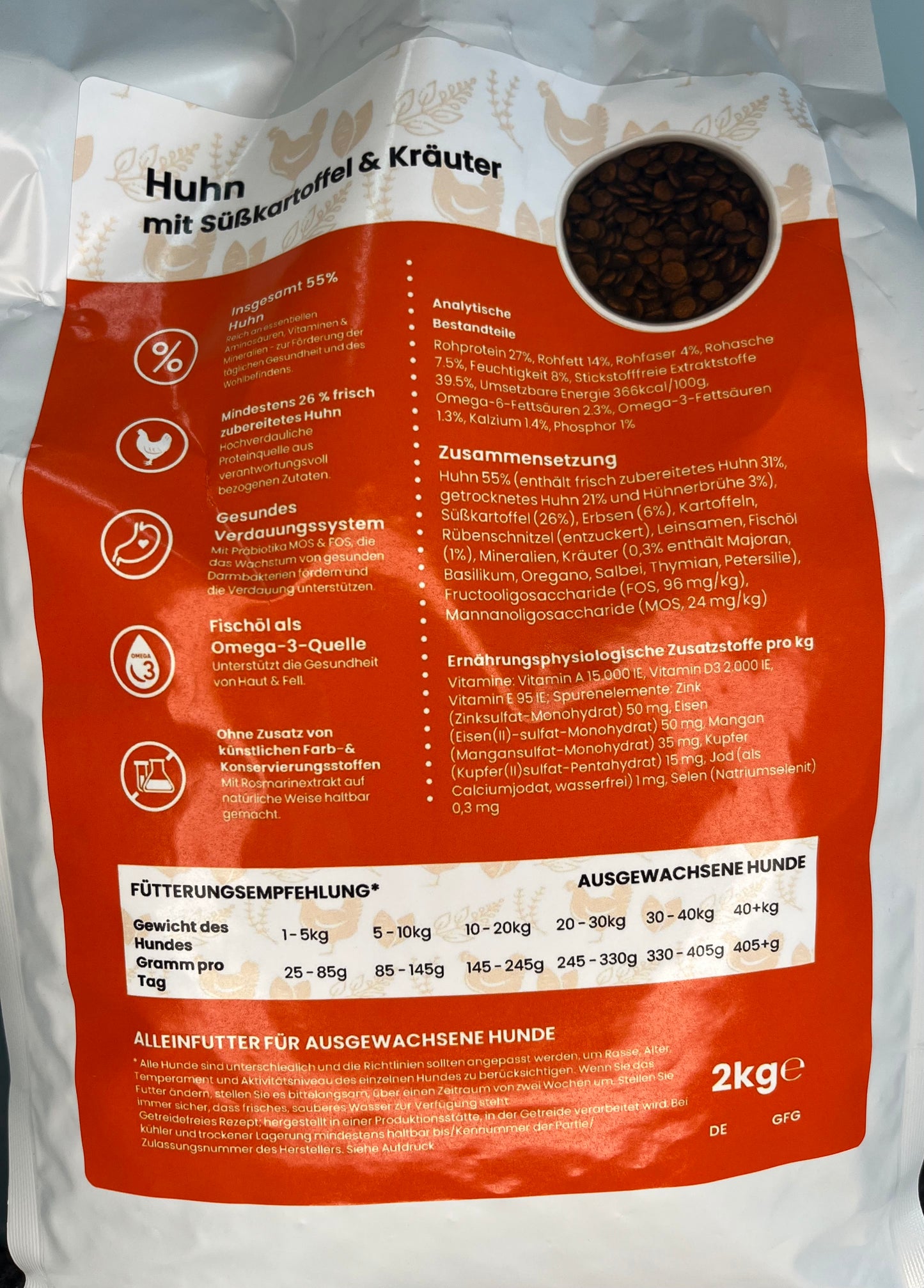 Landmenü - Huhn mit Süßkartoffel und Kräutern