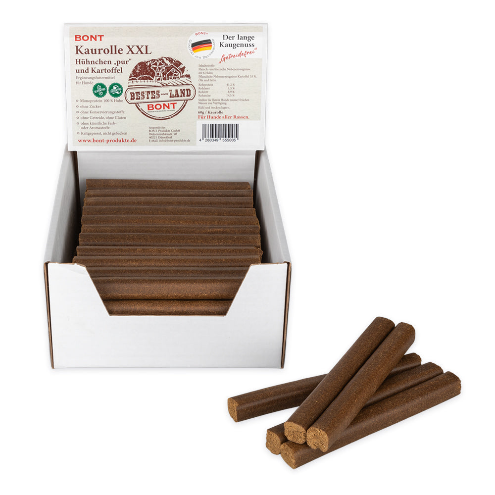 Bont - Kaurolle XXL Hühnchen „pur“ und Kartoffel, Bestes vom Land, 60 g