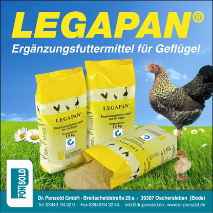 Legapan - 1 Kg für Hühner, Enten. Gänse