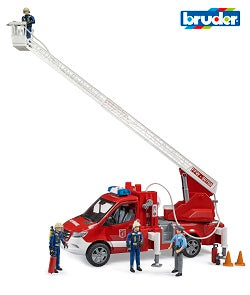 bruder - MB Sprinter Feuerwehr mit Drehleiter, Pumpe und Light & Sound Modul