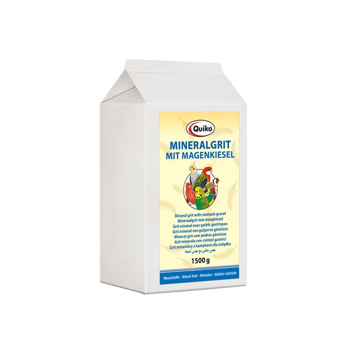 Quiko - Mineralgrit mit Magenkiesel für Ziervögel, 1500g