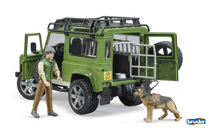 Bruder Land Rover Defender Station Wagon mit Förster und Hund