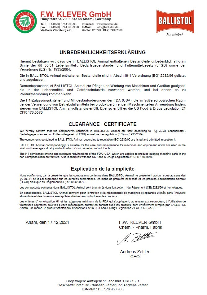 Waldhausen - Ballistol Animal Tierpflegeöl, 500 ml