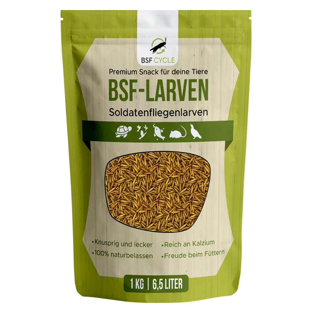BSF Larven - getrocknete Soldatenfliegenlarven