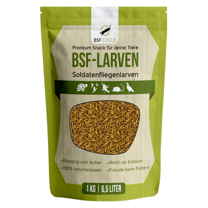 BSF Larven - getrocknete Soldatenfliegenlarven