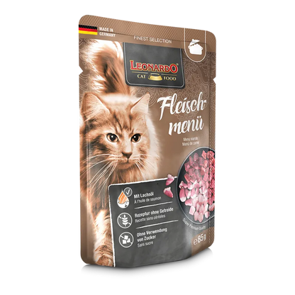 Leonardo - Finest Selection Nassfutter Fleischmenü, 85 g