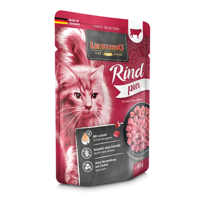 Leonardo - Finest Selection Nassfutter Rind pur, 85 g