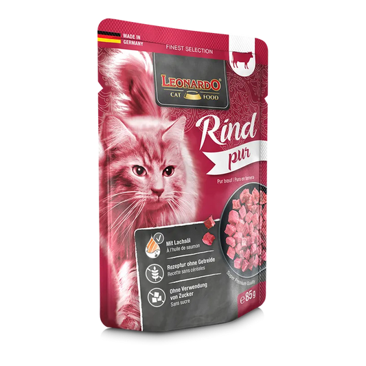 Leonardo - Finest Selection Nassfutter Rind pur, 85 g