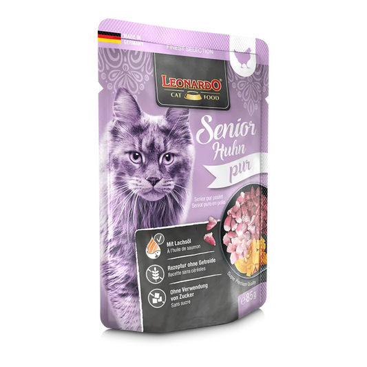 Leonardo - Finest Selection Nassfutter Senior Huhn pur, 85 g