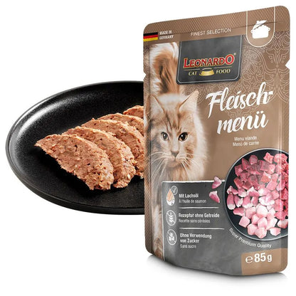 Leonardo - Finest Selection Nassfutter Fleischmenü, 85 g