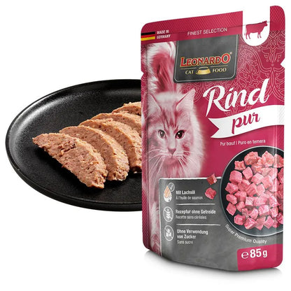 Leonardo - Finest Selection Nassfutter Rind pur, 85 g
