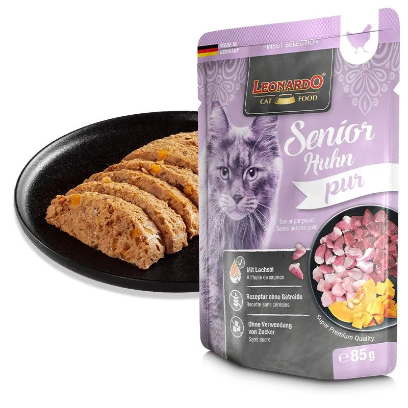 Leonardo - Finest Selection Nassfutter Senior Huhn pur, 85 g