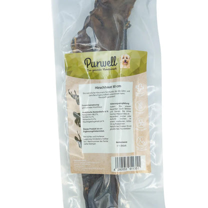 Purwell - Hirschhaut für Hunde, ca. 50 cm 1 Stück
