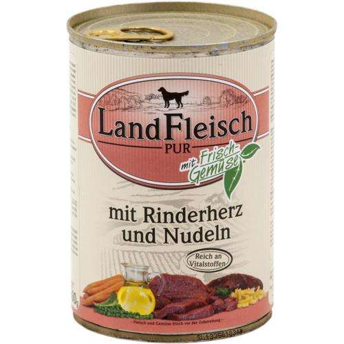 Landfleisch - PUR Rinderherz und Nudeln, 400g