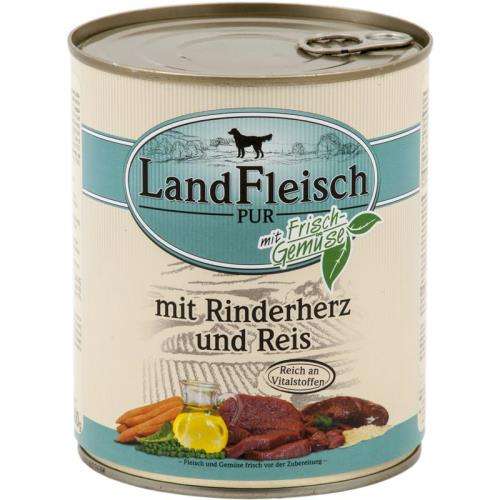 Landfleisch - PUR mit Rinderherz und Reis, 800g