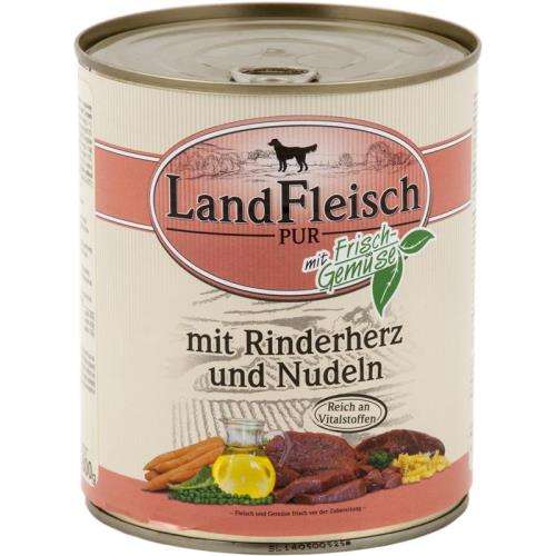 Landfleisch - PUR mit Rinderherz und Nudeln, 800g