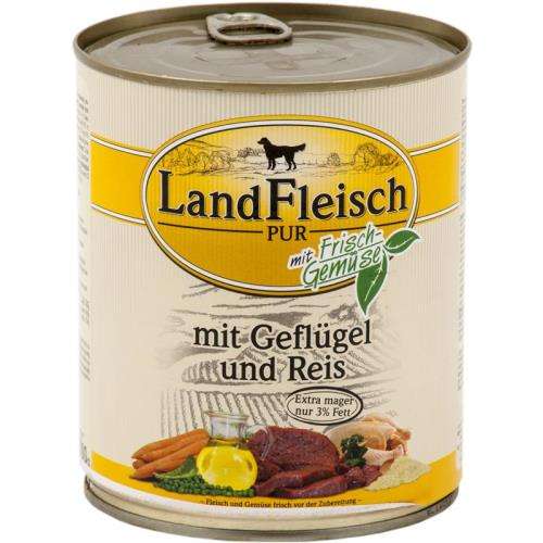 Landfleisch - PUR Geflügel und Reis, 800g