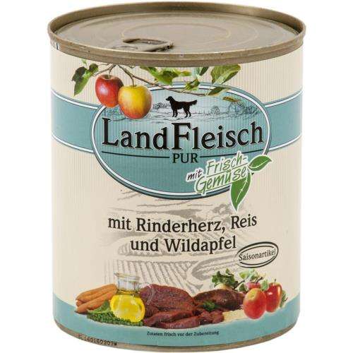 Landfleisch - PUR mit Rinderherz, Reis und Wildapfel, 800g